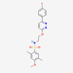 molecular formula C21H22FN3O4S B2810112 N-(2-((6-(4-fluorophenyl)pyridazin-3-yl)oxy)ethyl)-4-methoxy-2,5-dimethylbenzenesulfonamide CAS No. 920373-05-3
