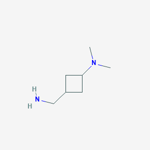 molecular formula C7H16N2 B2810114 3-(aminomethyl)-N,N-dimethylcyclobutan-1-amine CAS No. 1909287-66-6