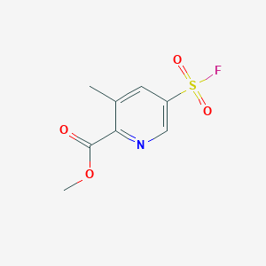 molecular formula C8H8FNO4S B2810124 Methyl 5-fluorosulfonyl-3-methylpyridine-2-carboxylate CAS No. 2344681-31-6