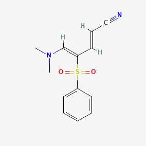 (2E,4Z)-4-(benzenesulfonyl)-5-(dimethylamino)penta-2,4-dienenitrile