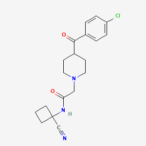 2-[4-(4-Chlorobenzoyl)piperidin-1-yl]-N-(1-cyanocyclobutyl)acetamide