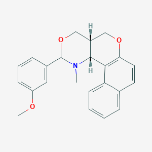 methyl 3-(1-methyl-1,4a,5,12c-tetrahydro-2H,4H-benzo[5,6]chromeno[4,3-d][1,3]oxazin-2-yl)phenyl ether