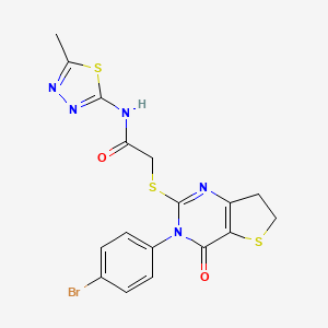 2-((3-(4-bromophenyl)-4-oxo-3,4,6,7-tetrahydrothieno[3,2-d]pyrimidin-2-yl)thio)-N-(5-methyl-1,3,4-thiadiazol-2-yl)acetamide
