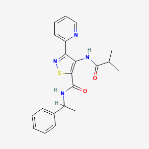 4-(isobutyrylamino)-N-(1-phenylethyl)-3-pyridin-2-ylisothiazole-5-carboxamide