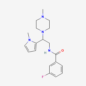 3-fluoro-N-(2-(1-methyl-1H-pyrrol-2-yl)-2-(4-methylpiperazin-1-yl)ethyl)benzamide