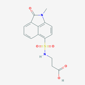 molecular formula C15H14N2O5S B281018 N-[(1-methyl-2-oxo-1,2-dihydrobenzo[cd]indol-6-yl)sulfonyl]-beta-alanine 