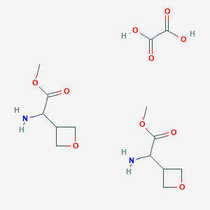 B2810258 Methyl 2-amino-2-(oxetan-3-yl)acetate hemioxalate CAS No. 1638759-46-2; 394653-40-8