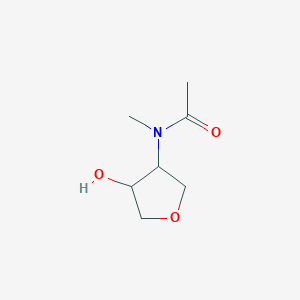 molecular formula C7H13NO3 B2810259 N-(4-hydroxyoxolan-3-yl)-N-methylacetamide CAS No. 2160512-58-1