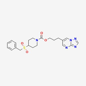 3-([1,2,4]Triazolo[1,5-a]pyrimidin-6-yl)propyl 4-(benzylsulfonyl)piperidine-1-carboxylate