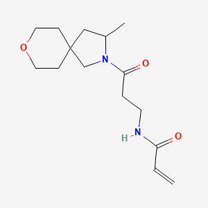 molecular formula C15H24N2O3 B2810317 N-[3-(3-Methyl-8-oxa-2-azaspiro[4.5]decan-2-yl)-3-oxopropyl]prop-2-enamide CAS No. 2197486-87-4