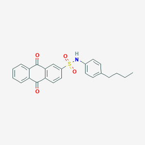 molecular formula C24H21NO4S B281033 N-(4-butylphenyl)-9,10-dioxo-9,10-dihydroanthracene-2-sulfonamide 