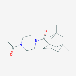molecular formula C19H30N2O2 B2810330 1-Acetyl-4-[(3,5-dimethyladamantanyl)carbonyl]piperazine CAS No. 701970-66-3