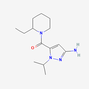 molecular formula C14H24N4O B2810423 5-(2-ethylpiperidine-1-carbonyl)-1-(propan-2-yl)-1H-pyrazol-3-amine CAS No. 2101197-94-6