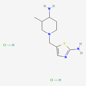 5-[(4-Amino-3-methylpiperidin-1-yl)methyl]-1,3-thiazol-2-amine;dihydrochloride