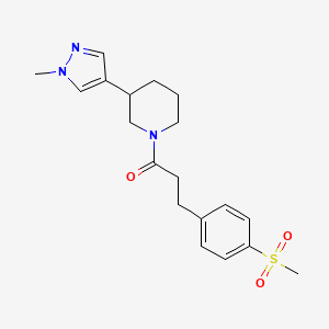 1-[3-(1-Methylpyrazol-4-yl)piperidin-1-yl]-3-(4-methylsulfonylphenyl)propan-1-one