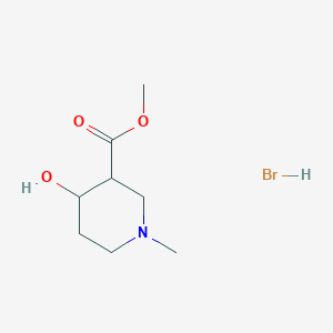 molecular formula C8H16BrNO3 B2810472 Methyl 4-hydroxy-1-methylpiperidine-3-carboxylate hydrobromide CAS No. 98552-98-8