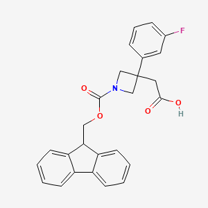2-[1-(9H-Fluoren-9-ylmethoxycarbonyl)-3-(3-fluorophenyl)azetidin-3-yl]acetic acid