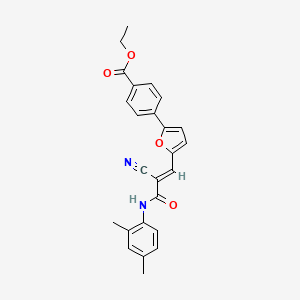 ethyl 4-[5-[(E)-2-cyano-3-(2,4-dimethylanilino)-3-oxoprop-1-enyl]furan-2-yl]benzoate