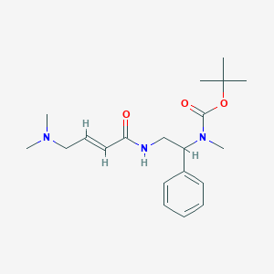 Tert-butyl N-[2-[[(E)-4-(dimethylamino)but-2-enoyl]amino]-1-phenylethyl]-N-methylcarbamate