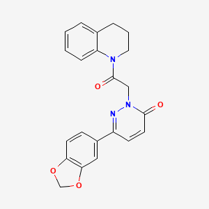 6-(1,3-benzodioxol-5-yl)-2-[2-(3,4-dihydro-2H-quinolin-1-yl)-2-oxoethyl]pyridazin-3-one