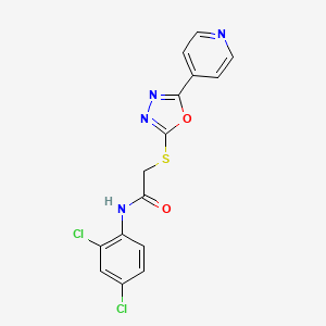 N-(2,4-dichlorophenyl)-2-[(5-pyridin-4-yl-1,3,4-oxadiazol-2-yl)sulfanyl]acetamide