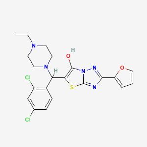 5-((2,4-Dichlorophenyl)(4-ethylpiperazin-1-yl)methyl)-2-(furan-2-yl)thiazolo[3,2-b][1,2,4]triazol-6-ol