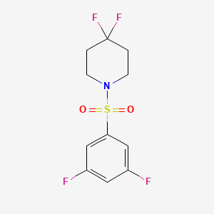 molecular formula C11H11F4NO2S B2810483 1-(3,5-Difluorobenzenesulfonyl)-4,4-difluoropiperidine CAS No. 2322224-53-1