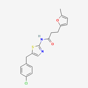 N-[5-(4-chlorobenzyl)-1,3-thiazol-2-yl]-3-(5-methylfuran-2-yl)propanamide