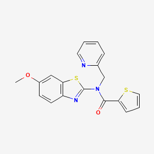 N-(6-methoxybenzo[d]thiazol-2-yl)-N-(pyridin-2-ylmethyl)thiophene-2-carboxamide