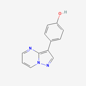 molecular formula C12H9N3O B2810490 4-Pyrazolo[1,5-a]pyrimidin-3-ylphenol CAS No. 1309217-67-1