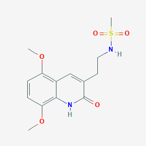 N-[2-(5,8-dimethoxy-2-oxo-1H-quinolin-3-yl)ethyl]methanesulfonamide