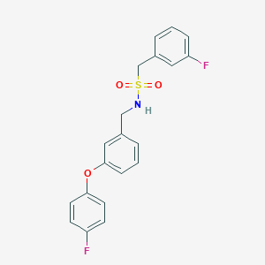 N-(3-(4-fluorophenoxy)benzyl)-1-(3-fluorophenyl)methanesulfonamide