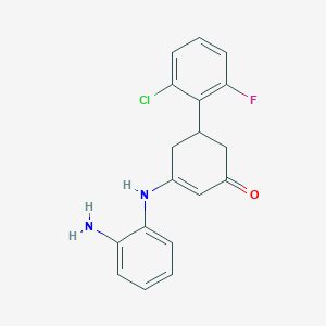 3-(2-Aminoanilino)-5-(2-chloro-6-fluorophenyl)-2-cyclohexen-1-one
