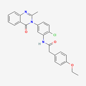 molecular formula C25H22ClN3O3 B2810532 N-(2-chloro-5-(2-methyl-4-oxoquinazolin-3(4H)-yl)phenyl)-2-(4-ethoxyphenyl)acetamide CAS No. 899758-05-5