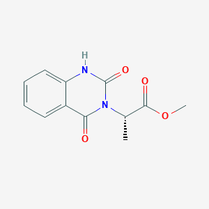 molecular formula C12H12N2O4 B2810541 (S)-methyl 2-(2,4-dioxo-1,2-dihydroquinazolin-3(4H)-yl)propanoate CAS No. 151094-87-0