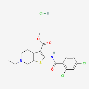 Methyl 2-(2,4-dichlorobenzamido)-6-isopropyl-4,5,6,7-tetrahydrothieno[2,3-c]pyridine-3-carboxylate hydrochloride