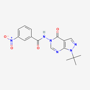 N-(1-(tert-butyl)-4-oxo-1H-pyrazolo[3,4-d]pyrimidin-5(4H)-yl)-3-nitrobenzamide