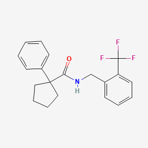 1-phenyl-N-[[2-(trifluoromethyl)phenyl]methyl]cyclopentane-1-carboxamide