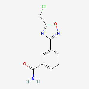 3-[5-(Chloromethyl)-1,2,4-oxadiazol-3-yl]benzamide
