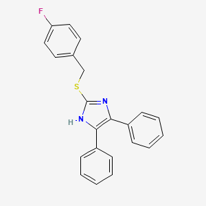 4,5-diphenyl-1H-imidazol-2-yl 4-fluorobenzyl sulfide