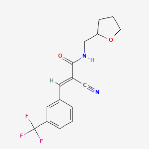 (E)-2-cyano-N-(oxolan-2-ylmethyl)-3-[3-(trifluoromethyl)phenyl]prop-2-enamide