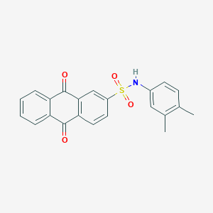 molecular formula C22H17NO4S B281057 N-(3,4-dimethylphenyl)-9,10-dioxo-9,10-dihydroanthracene-2-sulfonamide 