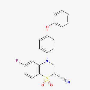 6-fluoro-4-(4-phenoxyphenyl)-4H-1,4-benzothiazine-2-carbonitrile 1,1-dioxide