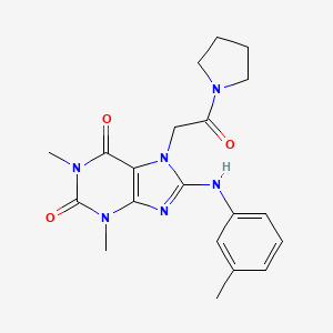1,3-Dimethyl-8-(3-methylanilino)-7-(2-oxo-2-pyrrolidin-1-ylethyl)purine-2,6-dione