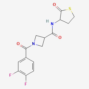 1-(3,4-difluorobenzoyl)-N-(2-oxotetrahydrothiophen-3-yl)azetidine-3-carboxamide