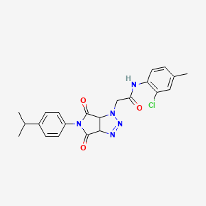 N-(2-chloro-4-methylphenyl)-2-[5-(4-isopropylphenyl)-4,6-dioxo-4,5,6,6a-tetrahydropyrrolo[3,4-d][1,2,3]triazol-1(3aH)-yl]acetamide