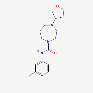 molecular formula C18H27N3O2 B2810602 N-(3,4-dimethylphenyl)-4-(oxolan-3-yl)-1,4-diazepane-1-carboxamide CAS No. 2320575-53-7