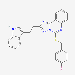 5-[(4-fluorobenzyl)thio]-2-[2-(1H-indol-3-yl)ethyl][1,2,4]triazolo[1,5-c]quinazoline