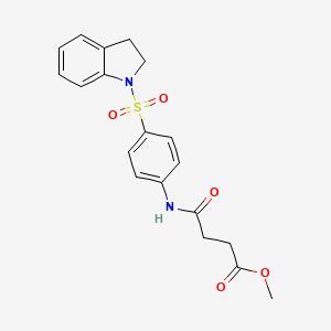 B2810628 methyl 4-{[4-(2,3-dihydro-1H-indol-1-ylsulfonyl)phenyl]amino}-4-oxobutanoate CAS No. 314766-84-2