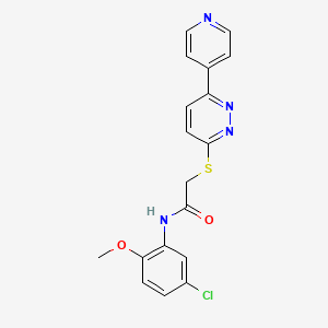 N-(5-chloro-2-methoxyphenyl)-2-(6-pyridin-4-ylpyridazin-3-yl)sulfanylacetamide